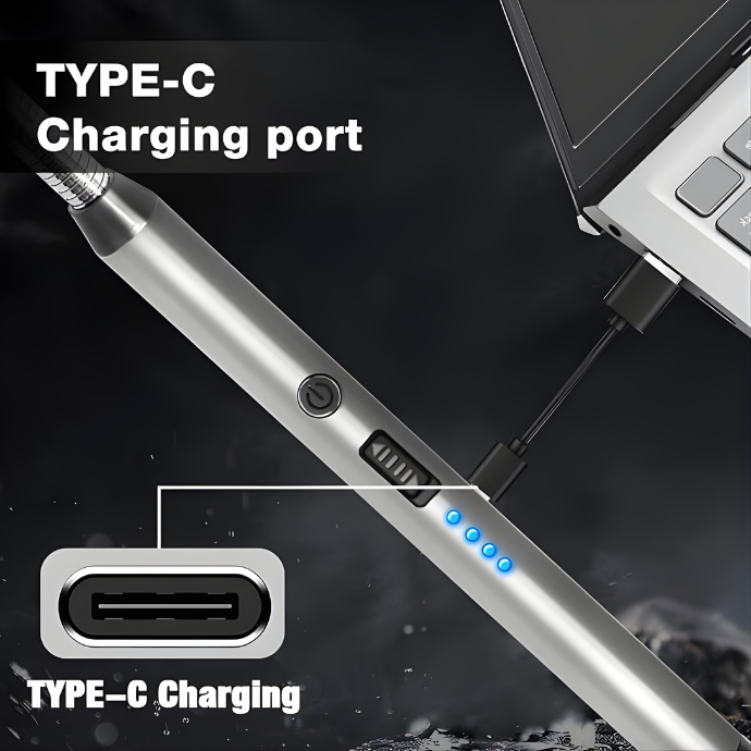 360° Flexible Electric Rechargeable Type - C Kitchen Lighter ( FREE DELIVERY )