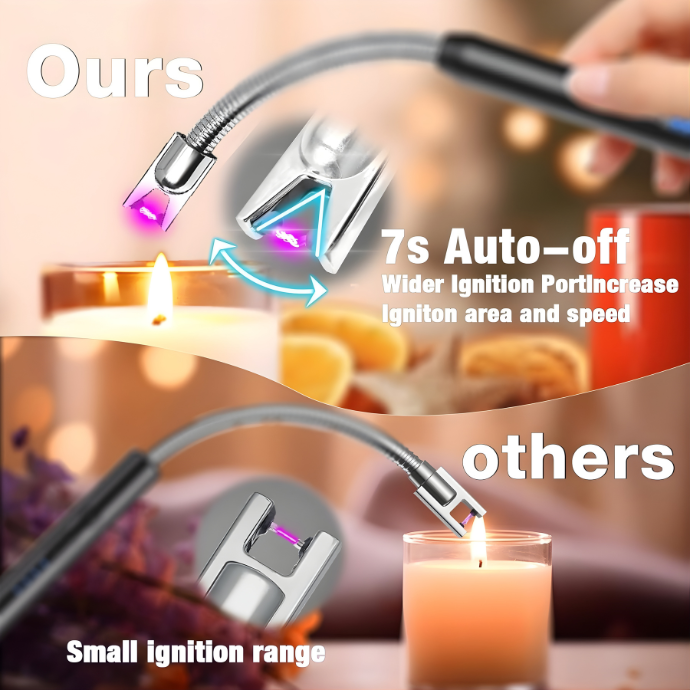 360° Flexible Electric Rechargeable Type - C Kitchen Lighter ( FREE DELIVERY )
